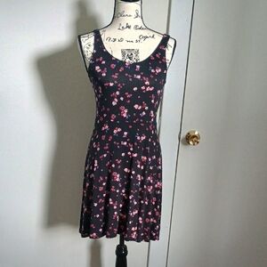 Express Black Floral Tank Sundress